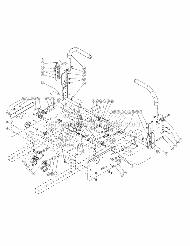 Control Assembly Diagram and Parts List for M48-KW 53AI8CTV750 Cub Cadet Sprayer
